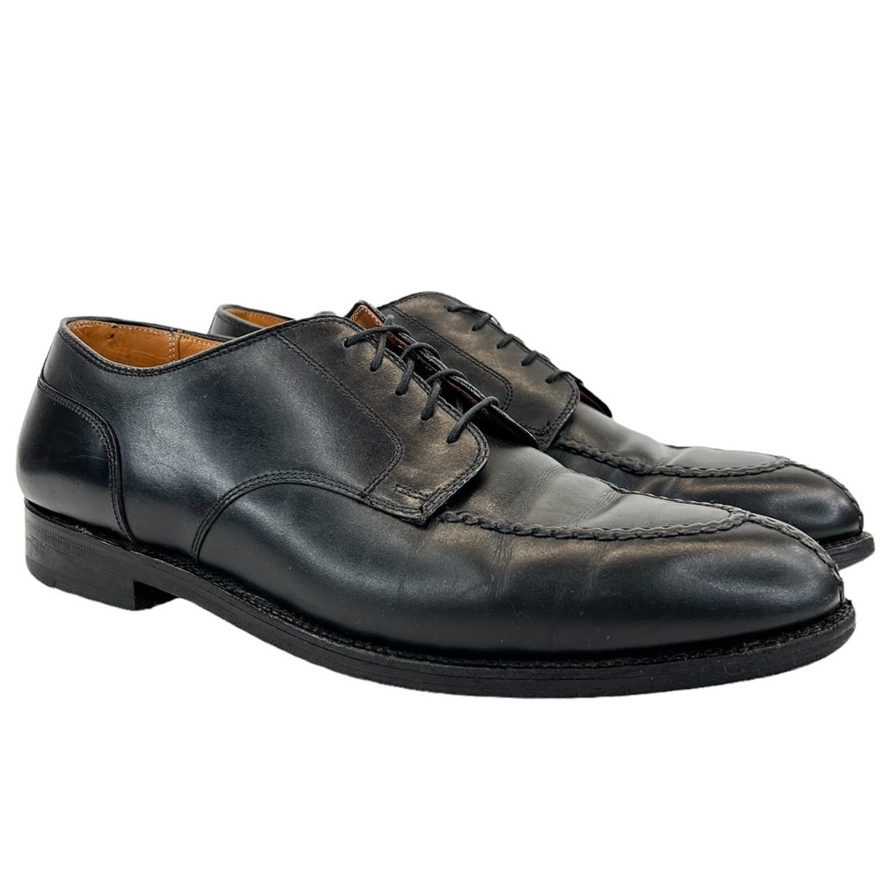 Alden Men’s Handsewn Norwegian Split Toe Blucher Black Calfskin Shoes